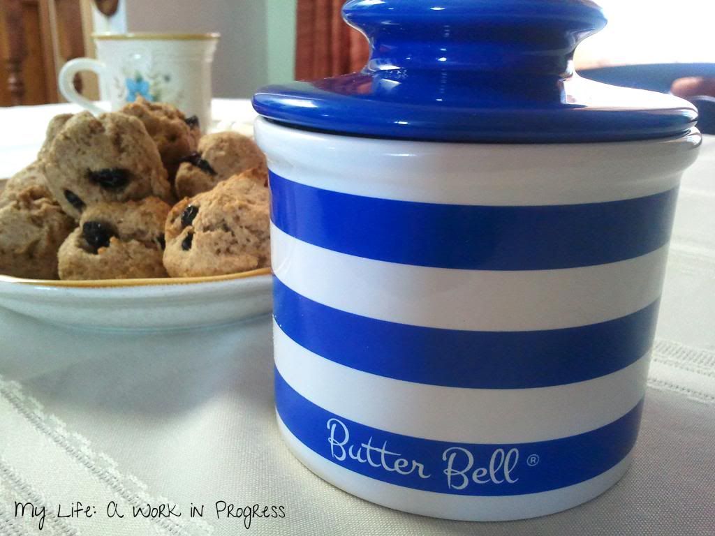Butter Bell crock review & mini scone recipe on My Life A Work in Progress